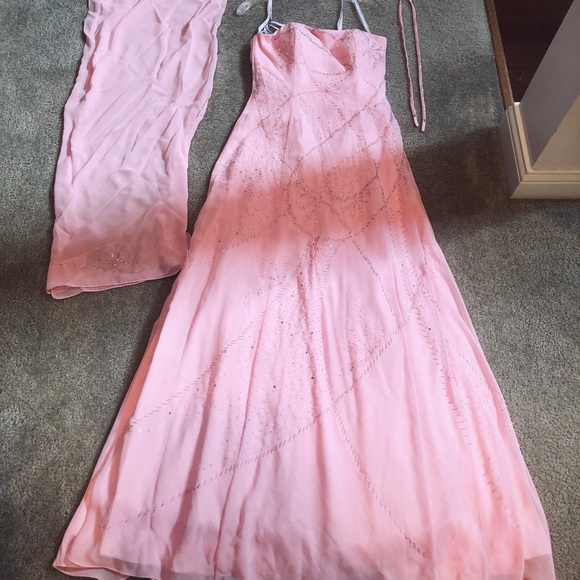 Light Pink Chiffon Prom or Pageant Dress - Picture 2 of 7
